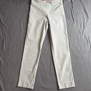 Krazy Larry Ankle Pants Size 10 Grey Pull-On Stretch Straight Leg